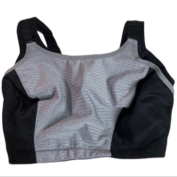 NEW GLAMORISE Sport Bra Size 44DD Grey/Black NWOT - Picture 6 of 15